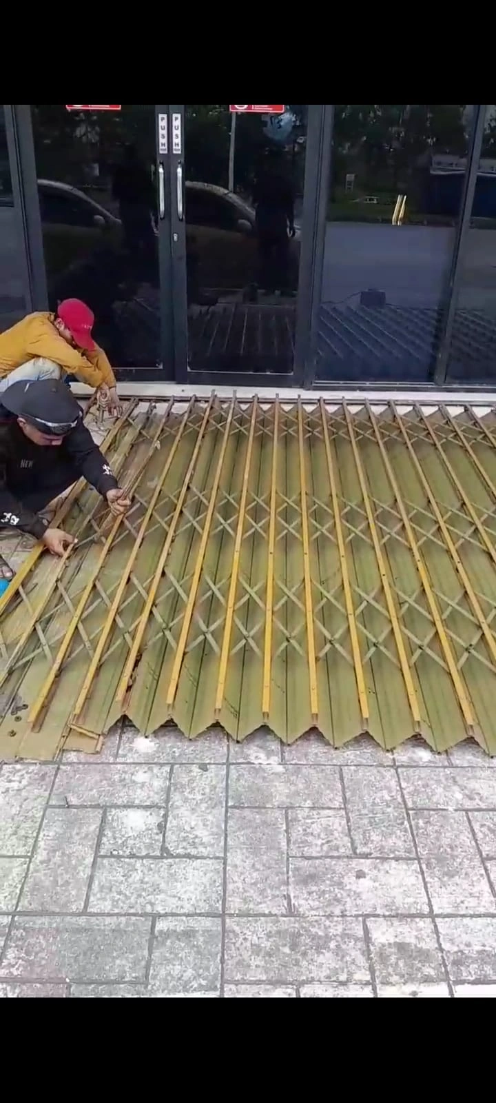 Detail rangka folding gate